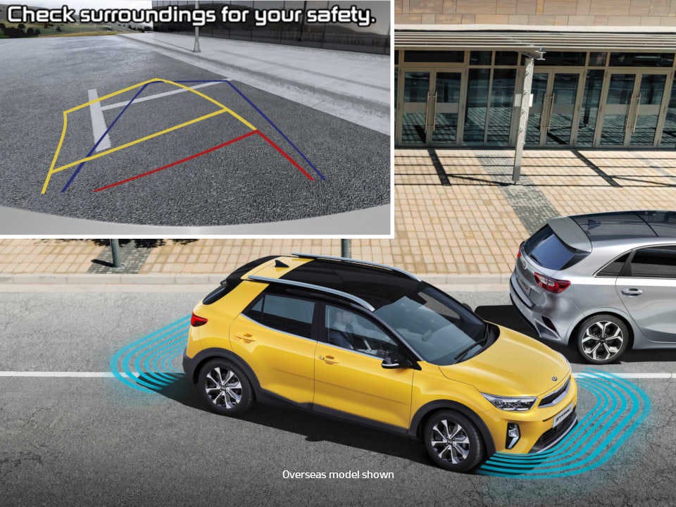Rear view camera & rear parking sensors*
