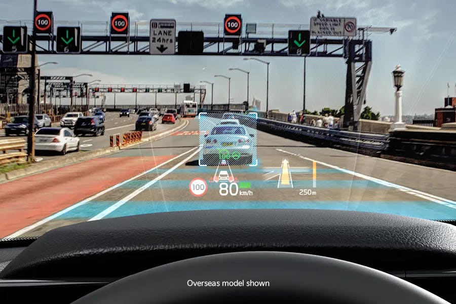 So much tech. So easy to use 8" Colour Head Up Display